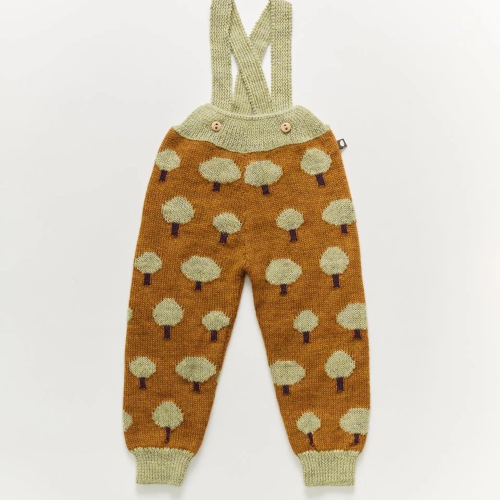 Oeuf NYC baby alpaca tree suspender pants
